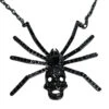 Dia Spider Skull Necklace Black 1 Dia Spider Skull Necklace Black -Kreepsville Clothing Store 168 Image1