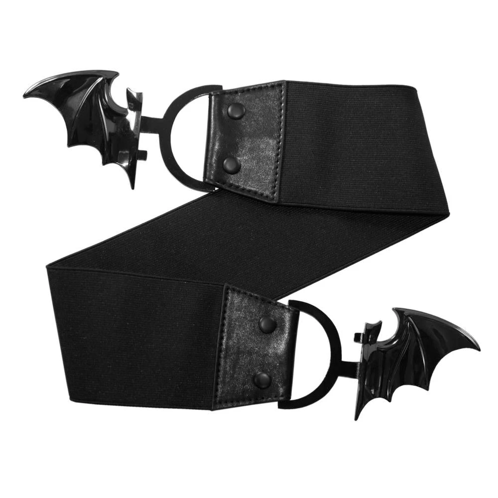 Elastic Waist Belt Bat Black 4 Elastic Waist Belt Bat Black - Image 2