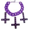 Inverted Cross Pentagram Bracelet Purple 2 Inverted Cross Pentagram Bracelet Purple -Kreepsville Clothing Store 427 Image1