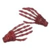 Skeleton Bone Hand Hairslides Red Glitter 2 Skeleton Bone Hand Hairslides Red Glitter -Kreepsville Clothing Store 631 Image1