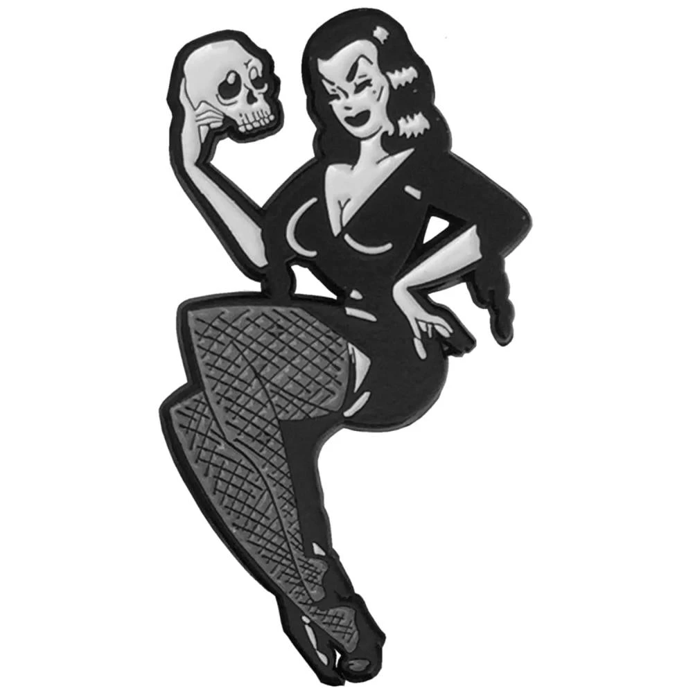 Vampira Skull Enamel Pin 3 Vampira Skull Enamel Pin