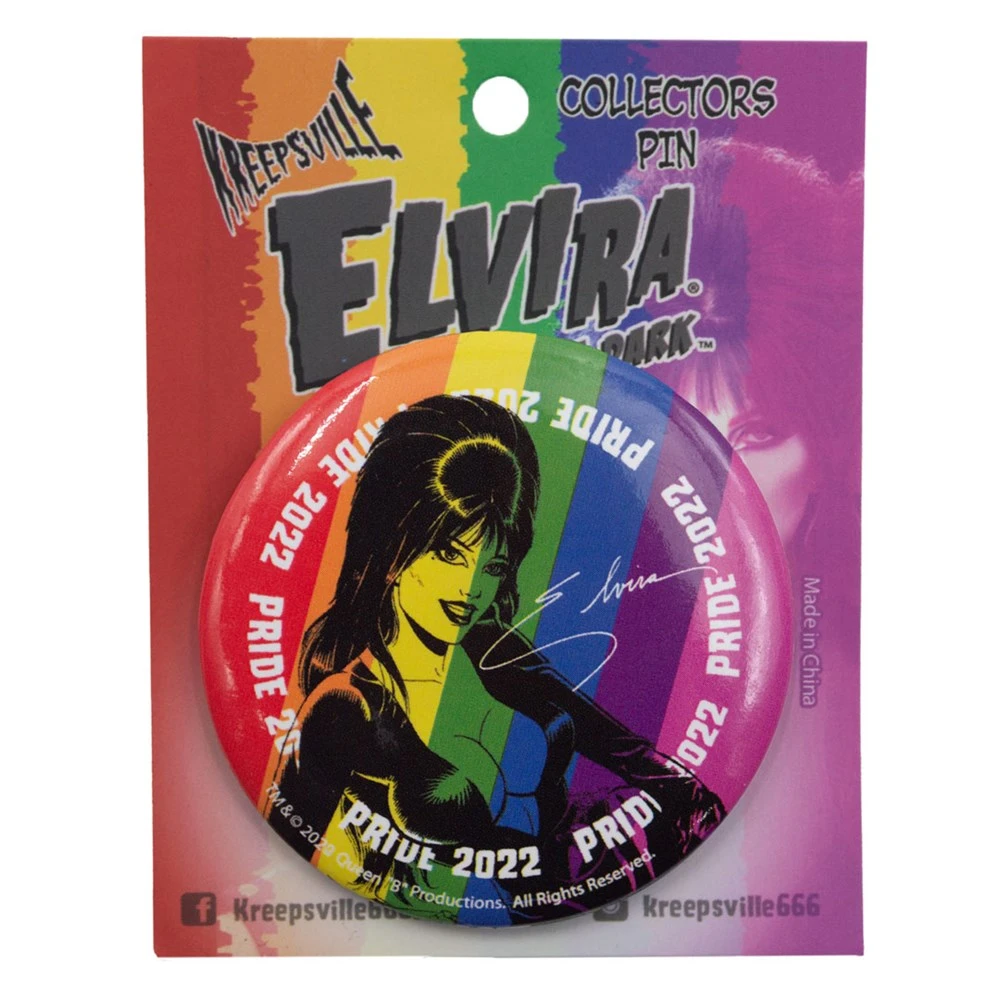 Elvira Pride Comic Large Round Button Badge 4 Elvira Pride Comic Large Round Button Badge - Image 2
