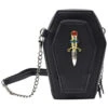 Elvira Dagger Coffin Mini Crossbody Purse 2 Elvira Dagger Coffin Mini Crossbody Purse -Kreepsville Clothing Store BCBCED