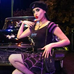 Elvira Dagger Coffin Mini Crossbody Purse 13 Elvira Dagger Coffin Mini Crossbody Purse -Kreepsville Clothing Store BCBCED 6