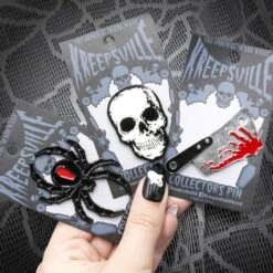 Cleaver Blood Splatter Enamel Pin -Kreepsville Clothing Store BEASG 4 1