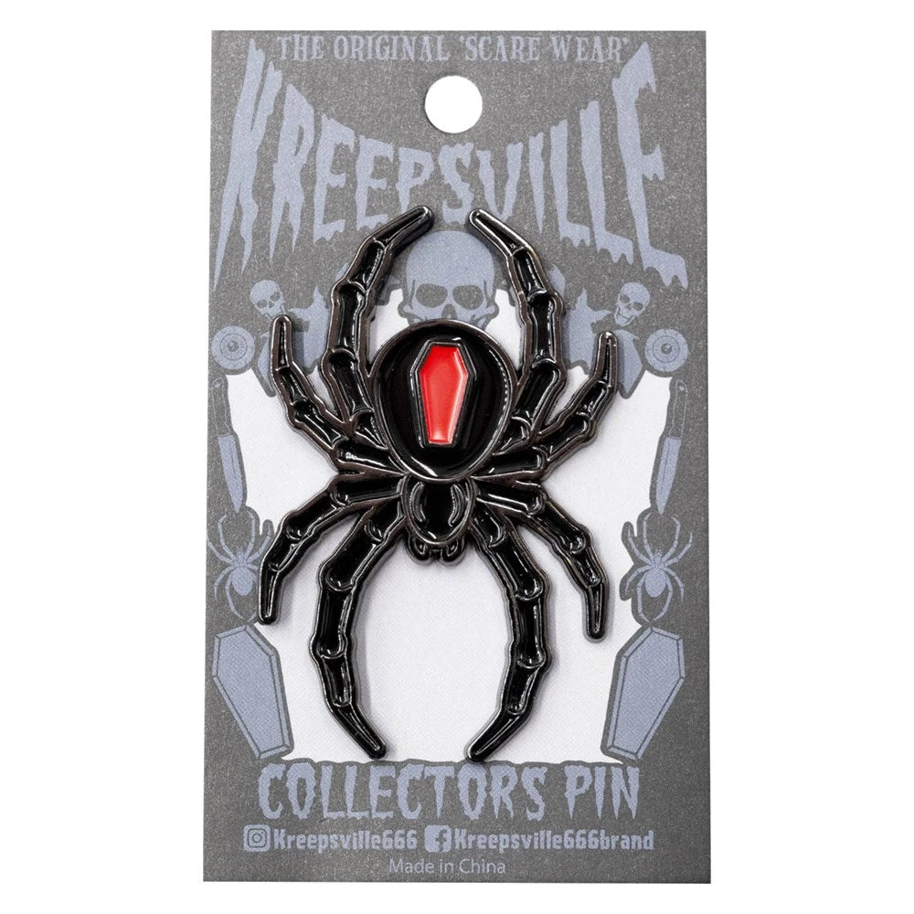 Black Widow Spider Enamel Pin 4 Black Widow Spider Enamel Pin - Image 2