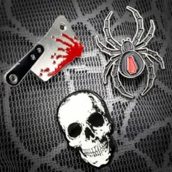 Cleaver Blood Splatter Enamel Pin -Kreepsville Clothing Store BECBS 3