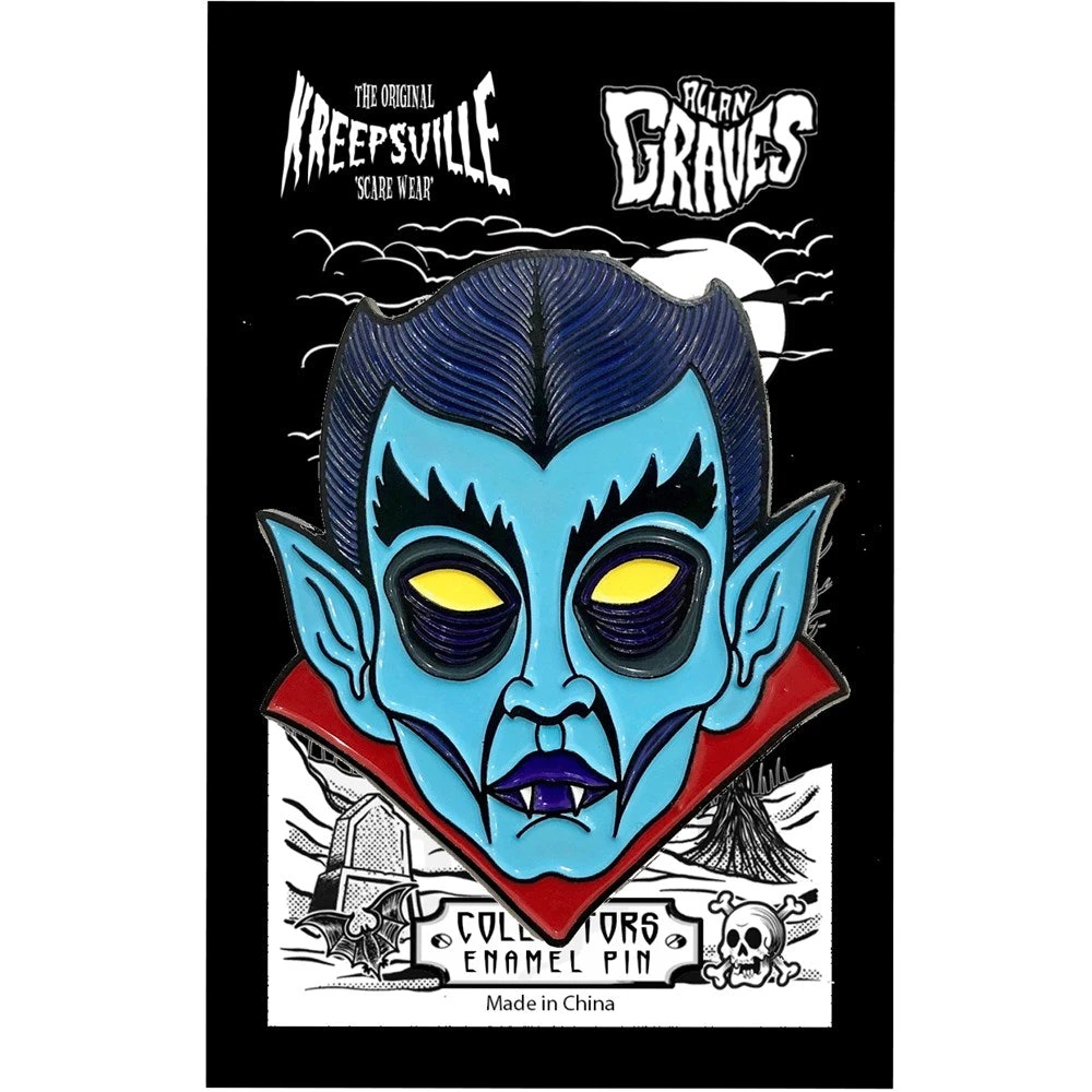Graves Monster Dracula Enamel Pin 4 Graves Monster Dracula Enamel Pin - Image 2