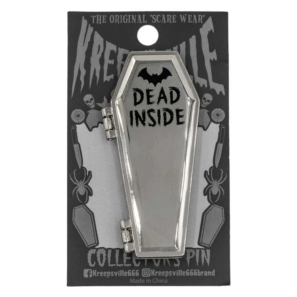 Dead Inside Open Coffin Enamel Pin 5 Dead Inside Open Coffin Enamel Pin - Image 3