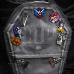 Your Coffin Or Mine Spinning Enamel Pin 7 Your Coffin Or Mine Spinning Enamel Pin -Kreepsville Clothing Store BEPSO 3 1