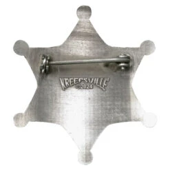 Bat County Sheriff Badge Enamel Pin -Kreepsville Clothing Store BESBB 3