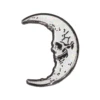 Skull Crescent Moon Glow Enamel Pin 1 Skull Crescent Moon Glow Enamel Pin -Kreepsville Clothing Store BESCMG