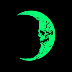 Skull Crescent Moon Glow Enamel Pin 7 Skull Crescent Moon Glow Enamel Pin -Kreepsville Clothing Store BESCMG 3