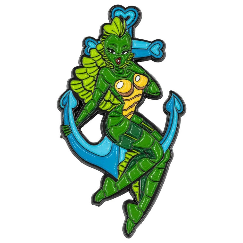 Creature Girl Anchor Glitter Enamel Pin 3 Creature Girl Anchor Glitter Enamel Pin