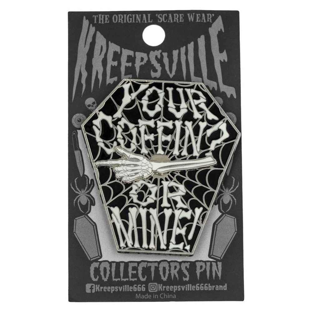 Your Coffin Or Mine Spinning Enamel Pin 4 Your Coffin Or Mine Spinning Enamel Pin - Image 2