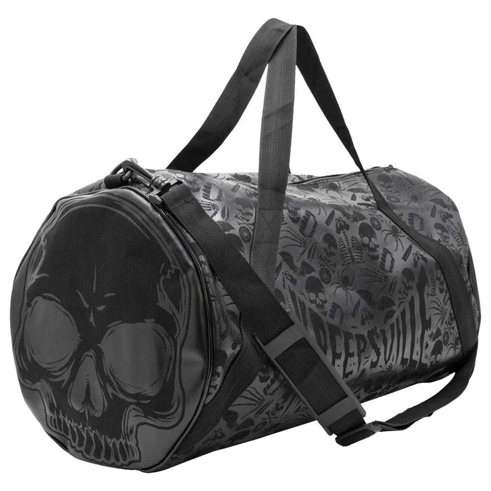 Skull Black Barrel Bag 3 Skull Black Barrel Bag