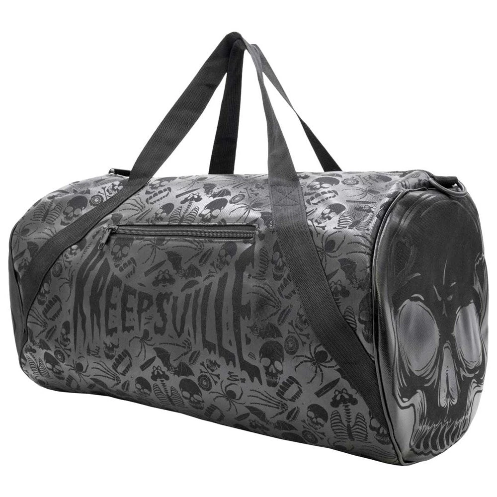 Skull Black Barrel Bag 4 Skull Black Barrel Bag - Image 2