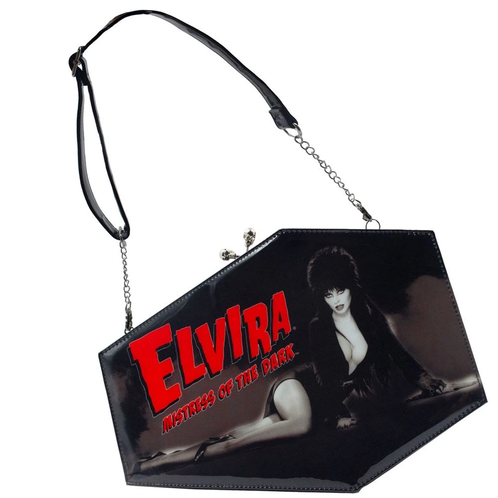 Elvira Skull Kiss Lock Deluxe Coffin Handbag 3 Elvira Skull Kiss Lock Deluxe Coffin Handbag