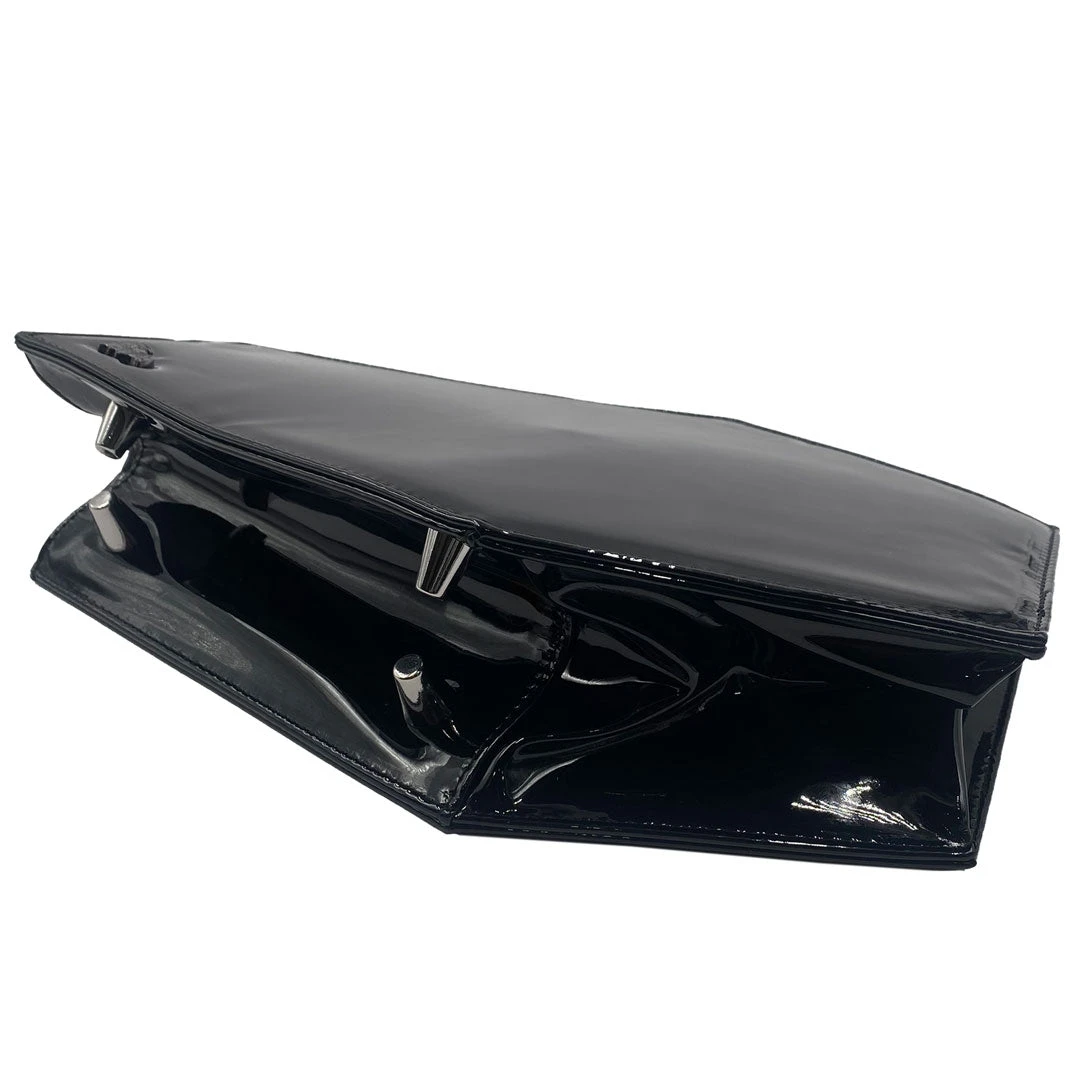 Skull Kiss Lock Deluxe Patent Coffin Handbag 6 Skull Kiss Lock Deluxe Patent Coffin Handbag - Image 4