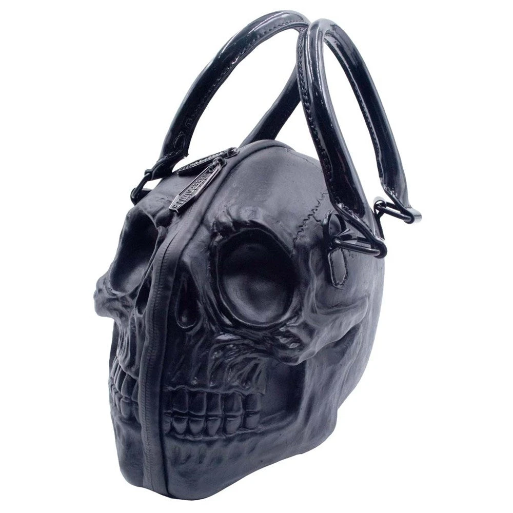 Skull Handbag Purse Black 3 Skull Handbag Purse Black