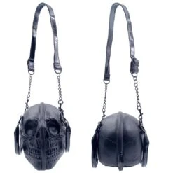 Skull Handbag Purse Black 11 Skull Handbag Purse Black -Kreepsville Clothing Store BGSCBK 4