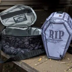 Death Repeat Coffin Insulated Lunch Bag 13 Death Repeat Coffin Insulated Lunch Bag -Kreepsville Clothing Store BLBCDR 6