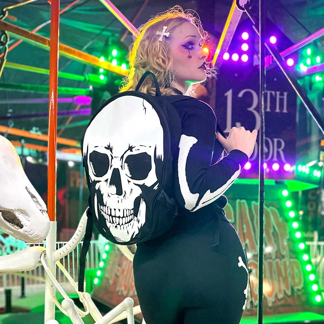 Big Skull Backpack White 6 Big Skull Backpack White - Image 4