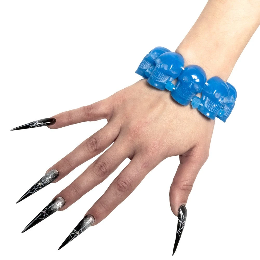 Blue Glow Skull Collection Bracelet 4 Blue Glow Skull Collection Bracelet - Image 2