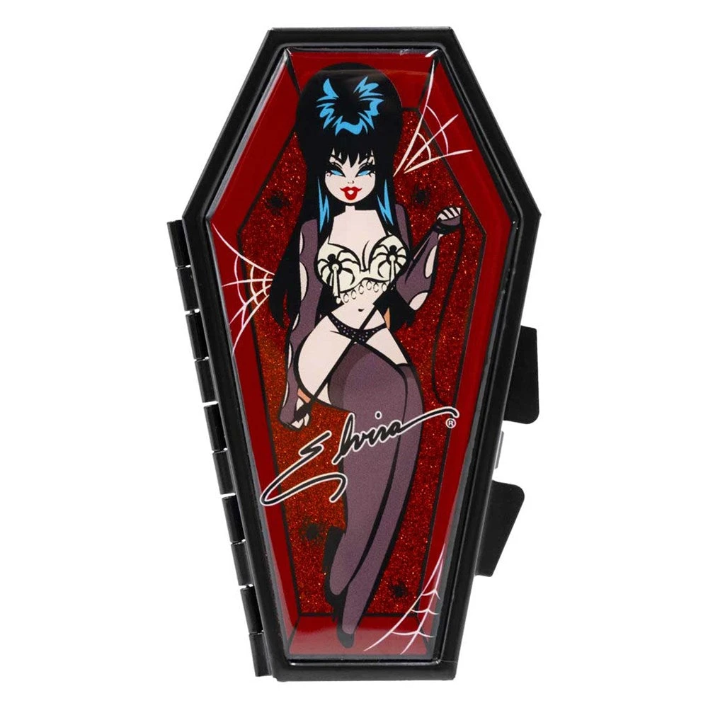 Elvira Spider Red Glitter Coffin Compact 3 Elvira Spider Red Glitter Coffin Compact