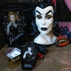 Vampira Cobweb Glitter Coffin Compact 9 Vampira Cobweb Glitter Coffin Compact -Kreepsville Clothing Store CCVCWG 3