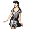 Skeleton White Flare Dress 2 Skeleton White Flare Dress -Kreepsville Clothing Store DRFSW 1