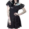 Ruffle Dress Bat Black -Kreepsville Clothing Store DRGBB