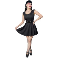 Death Repeat Embossed Skater Dress -Kreepsville Clothing Store DRMDRE 4