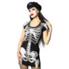 White Skeleton Tunic Dress 2 White Skeleton Tunic Dress -Kreepsville Clothing Store DRSW 1