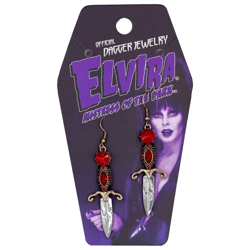Elvira Dagger Earrings Red 5 Elvira Dagger Earrings Red - Image 3