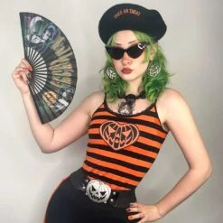 Pumpkin Heart Earring -Kreepsville Clothing Store EPHS 3