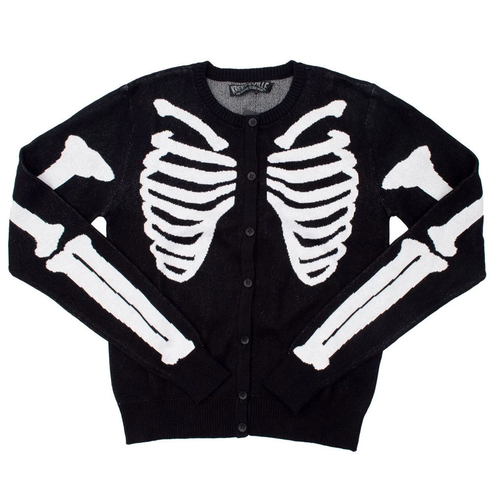 Skeleton Ribcage Bones Cardigan 3 Skeleton Ribcage Bones Cardigan