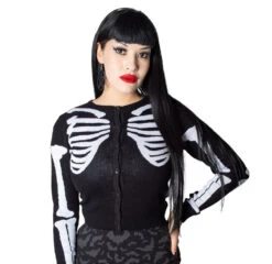 Skeleton Ribcage Bones Cardigan 9 Skeleton Ribcage Bones Cardigan -Kreepsville Clothing Store GCBBW 3