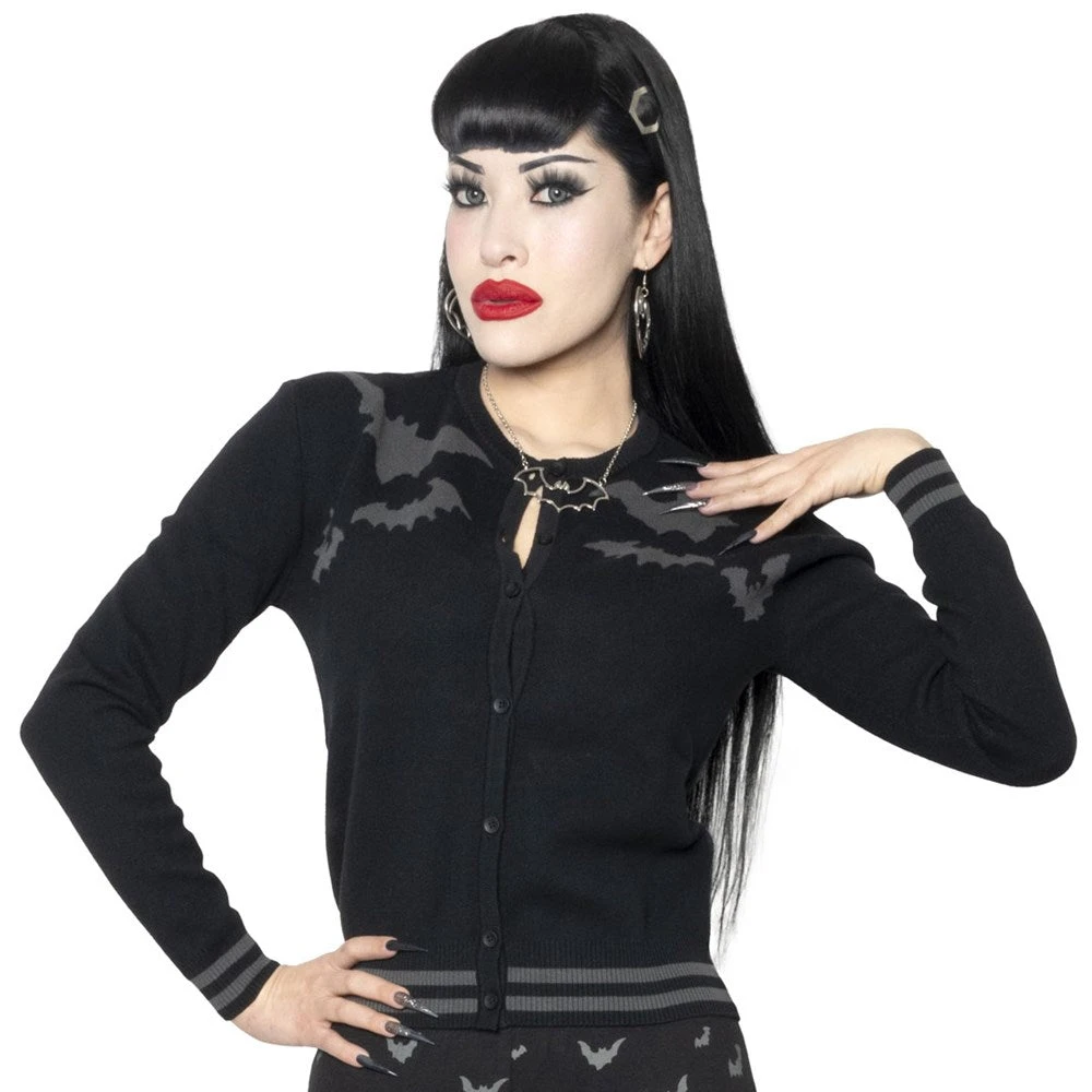 Bat Flock Grey Cardigan 3 Bat Flock Grey Cardigan