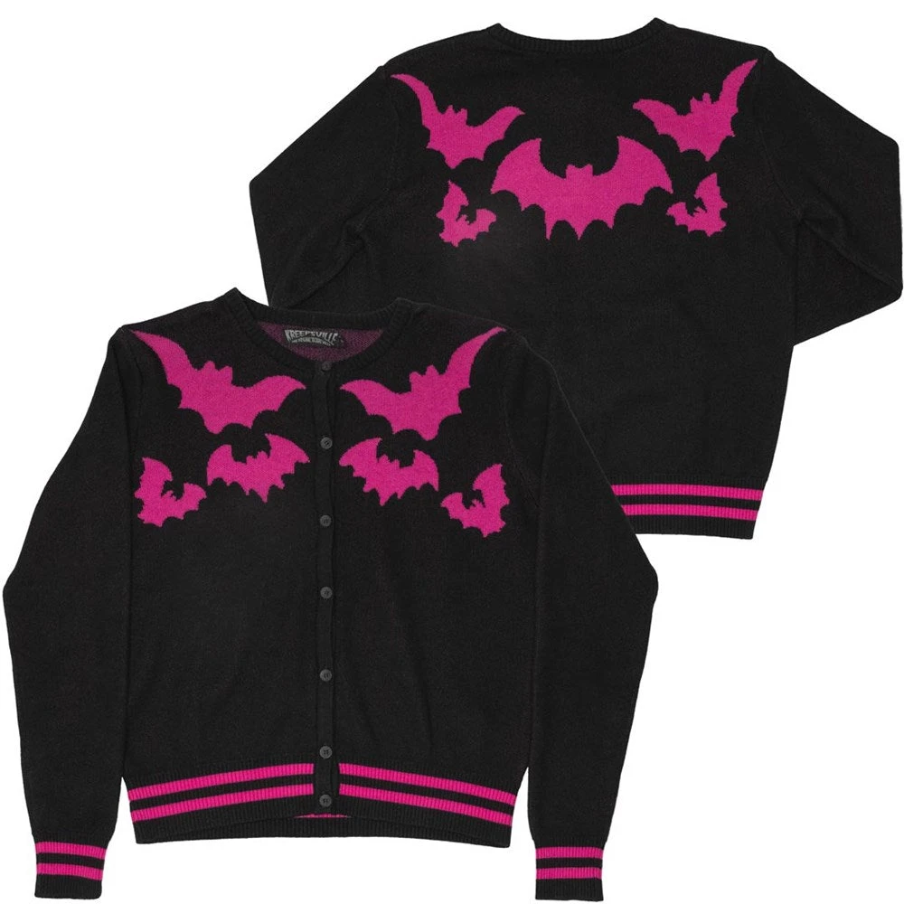 Bat Flock Pink Cardigan 5 Bat Flock Pink Cardigan - Image 3
