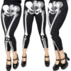 Skele-Bone White Capri Leggings -Kreepsville Clothing Store GCPSBW 1