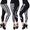 Strange & Unusual Stripe Capri Leggings -Kreepsville Clothing Store GCPSUS