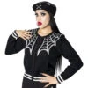 Spiderweb White Cardigan -Kreepsville Clothing Store GCSWW