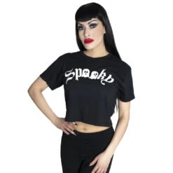 Spooky Ghost Glow Crop Top 9 Spooky Ghost Glow Crop Top -Kreepsville Clothing Store GCTSG 4
