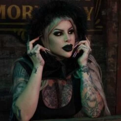 Glamour Black Horror Hood -Kreepsville Clothing Store GHHGB 5