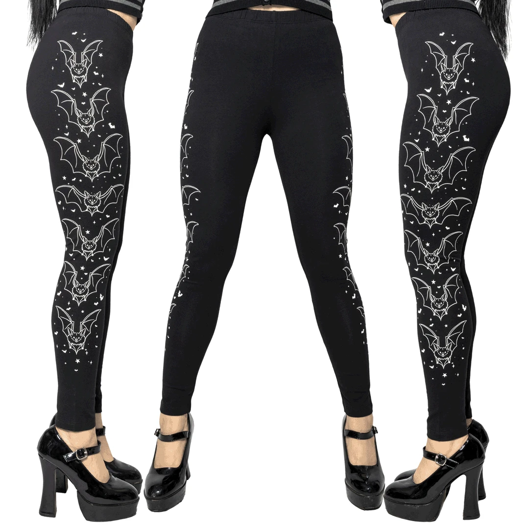 Bat Outline Glow Leggings 3 Bat Outline Glow Leggings