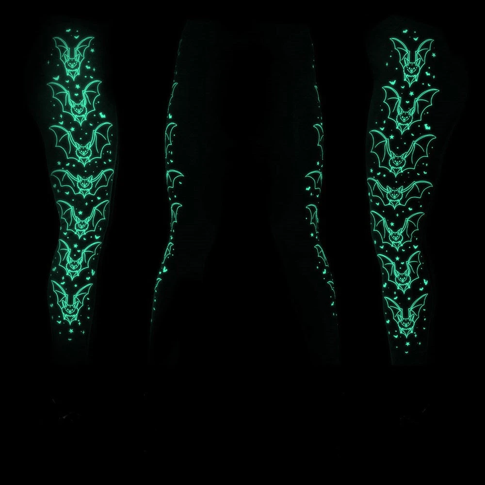 Bat Outline Glow Leggings 6 Bat Outline Glow Leggings - Image 4