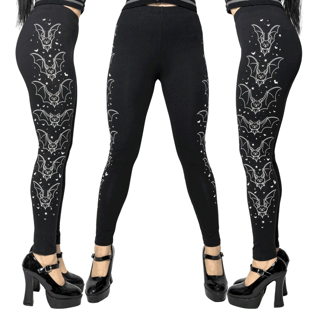Bat Outline Glow Leggings 4 Bat Outline Glow Leggings - Image 2