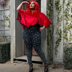 Bat Repeat Gradient Leggings -Kreepsville Clothing Store GLBRG 5