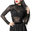 Spiderweb Mesh Mock Neck Top -Kreepsville Clothing Store GMTSWNT